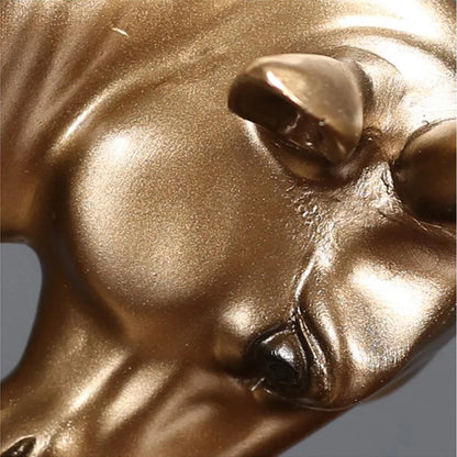 DecorBites™ Bull Sculpture: Feng Shui Cattle Figurine for Office & Home Decor