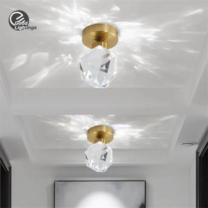 DecorBites™ Crystal LED Ceiling Light Modern Gold Living Room Indoor Lighting Fixture