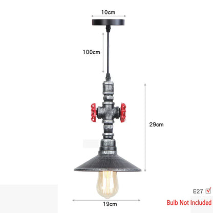 DecorBites™ Iron Pipe Pendant Lights Holder Retro Loft Indoor Ceiling Hanging Lamp