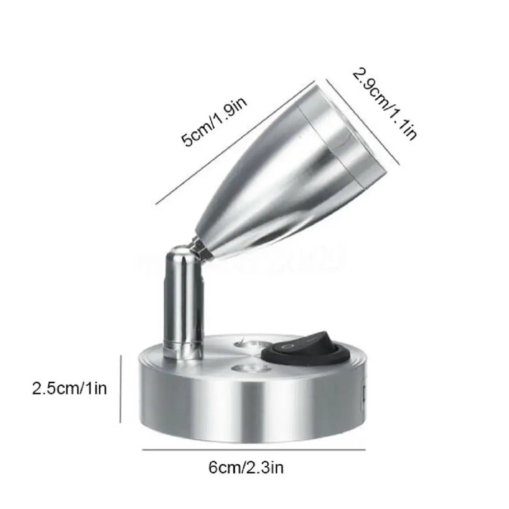 DecorBites™ LED Spot Reading Light 2pcs DC12V 3W 6000K Cold White for RV Caravan Camp Boat