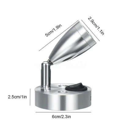 DecorBites™ LED Spot Reading Light 2pcs DC12V 3W 6000K Cold White for RV Caravan Camp Boat