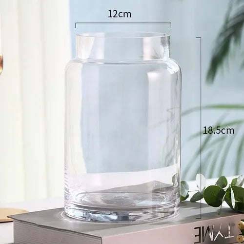 DecorBites™ Gold Glass Vase Hydroponic Plant Flowers Living Room Dining Table Decor