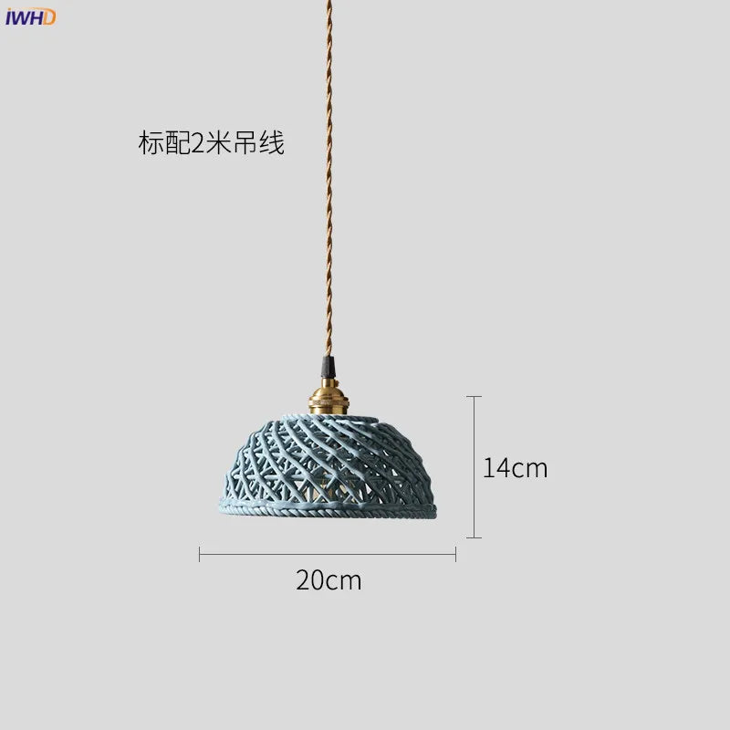DecorBites™ Ceramic LED Pendant Lights: Japanese Style, Copper Nordic Modern Design