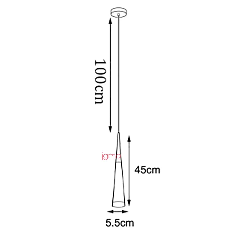 Lámparas colgantes LED tubulares cónicas DecorBites™ para barra, isla de cocina - Aluminio negro y plateado