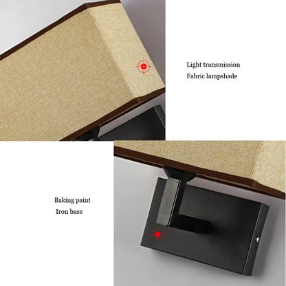 DecorBites™ Hotel Fabric Wall Lamp: Nordic Modern Style, Chinese-Inspired. Bedroom, Staircase, and Bedside Lighting Solution.