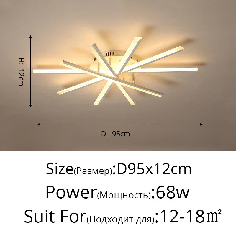 Lámpara de techo LED DecorBites™ para interiores, ideal para sala de estar, dormitorio, pasillo o recibidor.