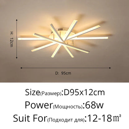 Lámpara de techo LED DecorBites™ para interiores, ideal para sala de estar, dormitorio, pasillo o recibidor.