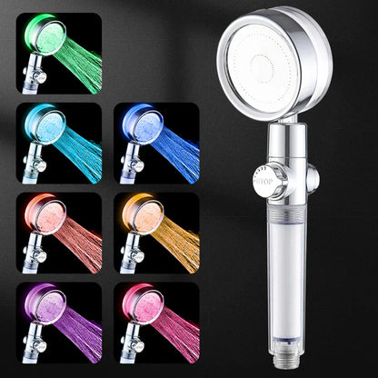 DecorBites™ 7-Color LED Handheld Shower Head with Stop Button and High Pressure Nozzle
