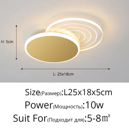 DecorBites™ LED Ceiling Lights for Living Room Bedroom Kitchen Wardrobe, Modern Minimalist Warm Home Lighting