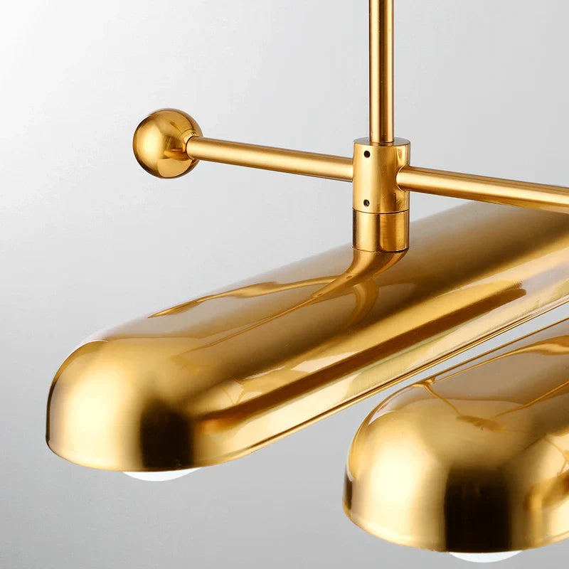 Chandelier de oro, hierro y cristal Decorbites™ para comedor - Iluminación Art Deco