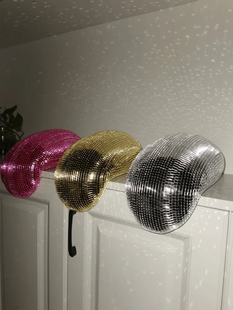 Handcrafted Glittering Disco Ball Sculpture