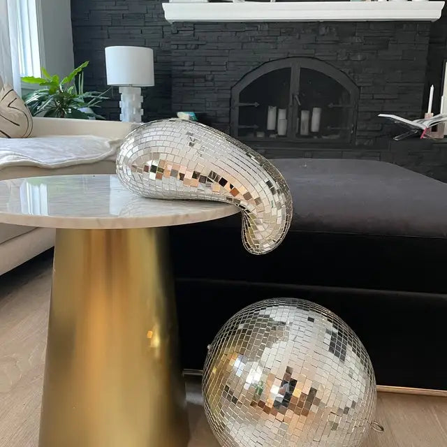 Handcrafted Glittering Disco Ball Sculpture