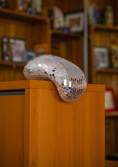 Handcrafted Glittering Disco Ball Sculpture