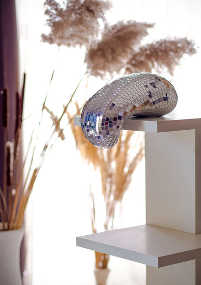 Handcrafted Glittering Disco Ball Sculpture