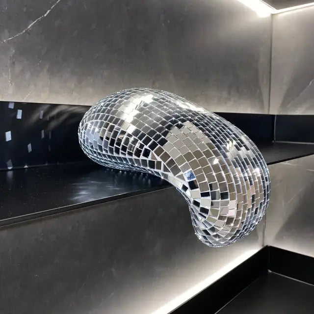 Handcrafted Glittering Disco Ball Sculpture