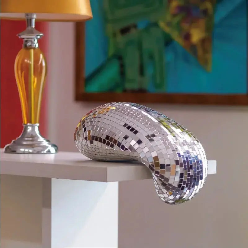 Handcrafted Glittering Disco Ball Sculpture