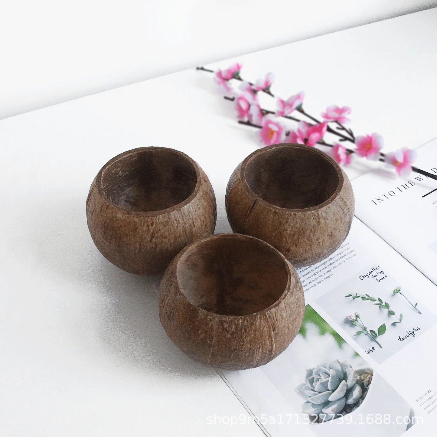 Handmade Coconut Shell Candle Bowl