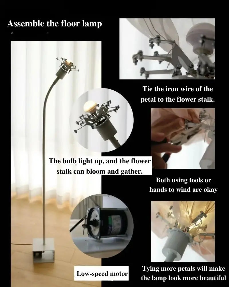 Handmade Flowering Floor Lamp Decor