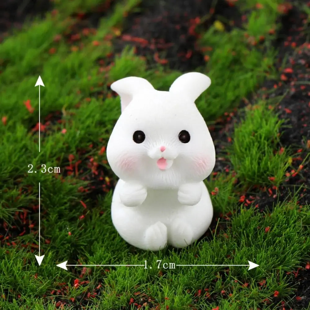 Handmade Resin Carrot Rabbit Figurines