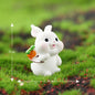 Handmade Resin Carrot Rabbit Figurines