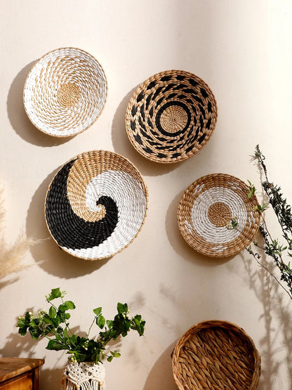 Handmade Seagrass Boho Wall Basket