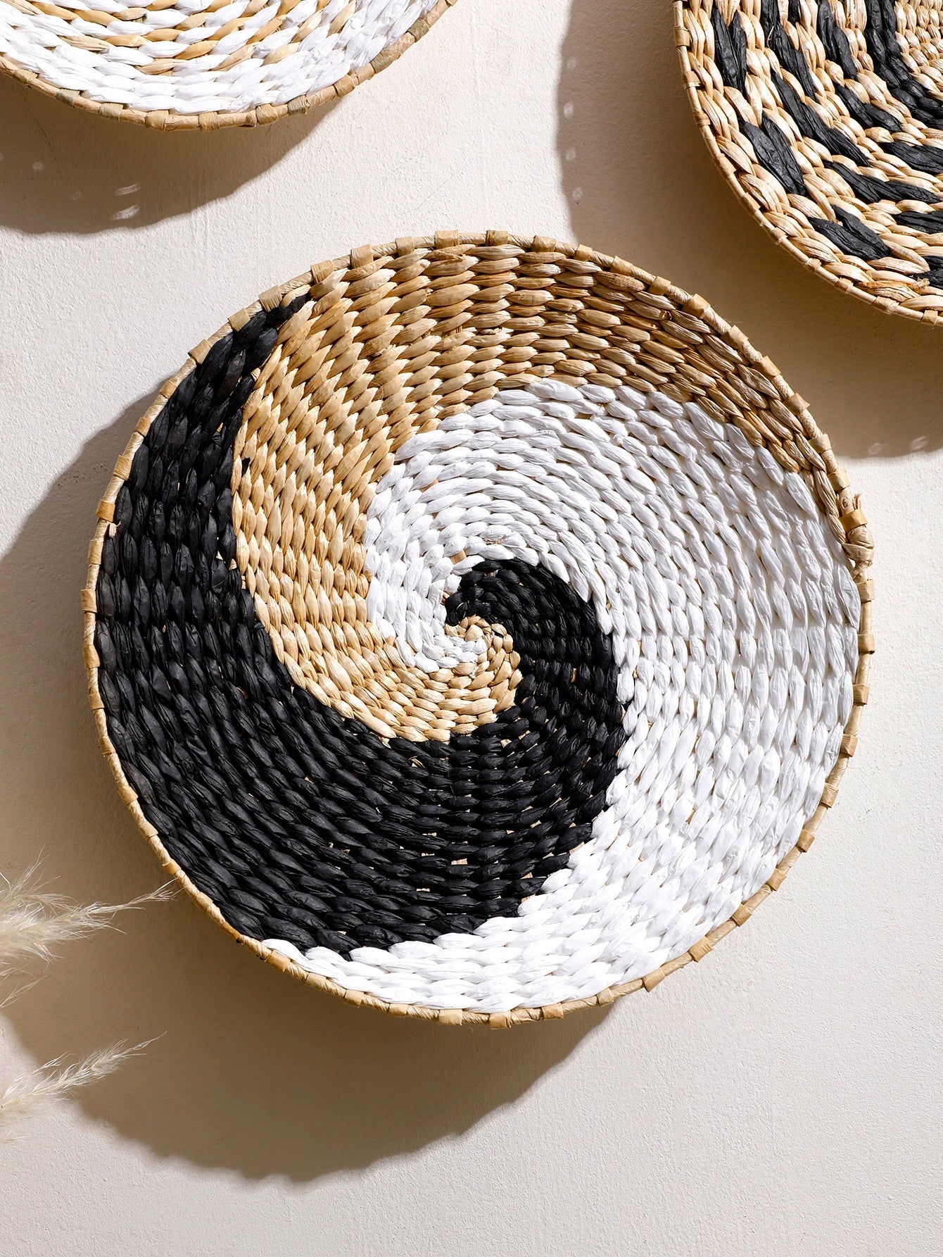 Handmade Seagrass Boho Wall Basket