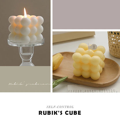 Handmade Soy Bubble Cube Candle