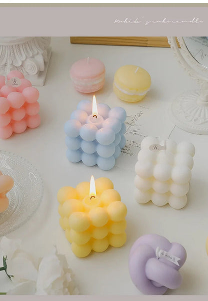 Handmade Soy Bubble Cube Candle