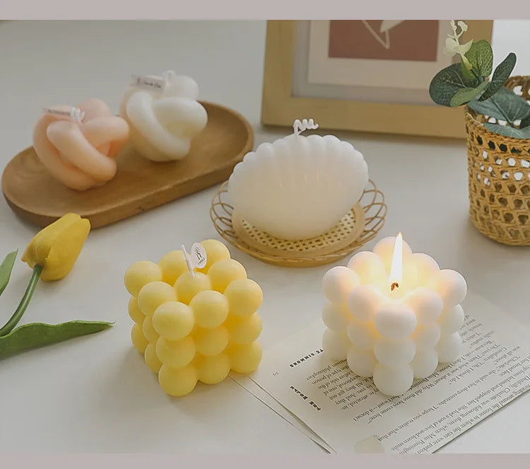 Handmade Soy Bubble Cube Candle