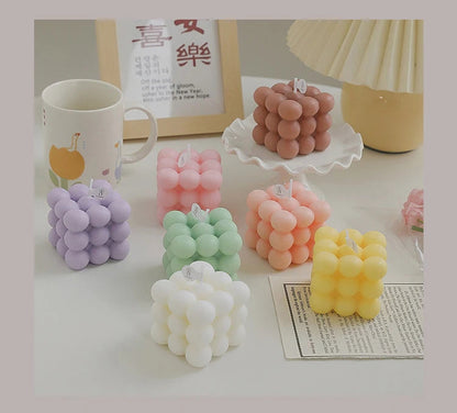 Handmade Soy Bubble Cube Candle