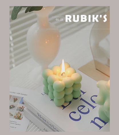 Handmade Soy Bubble Cube Candle