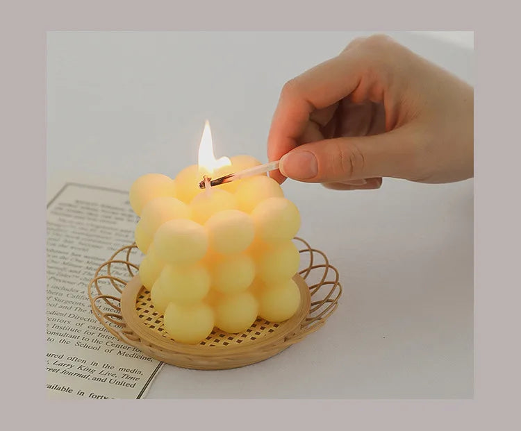 Handmade Soy Bubble Cube Candle