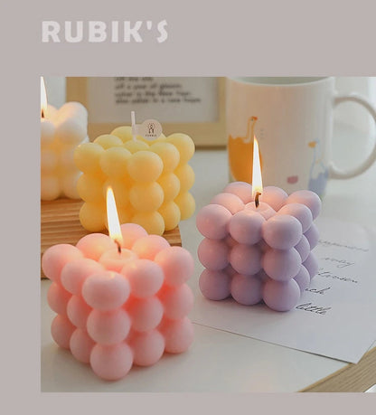 Handmade Soy Bubble Cube Candle