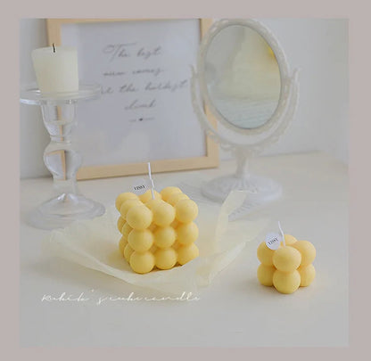 Handmade Soy Bubble Cube Candle