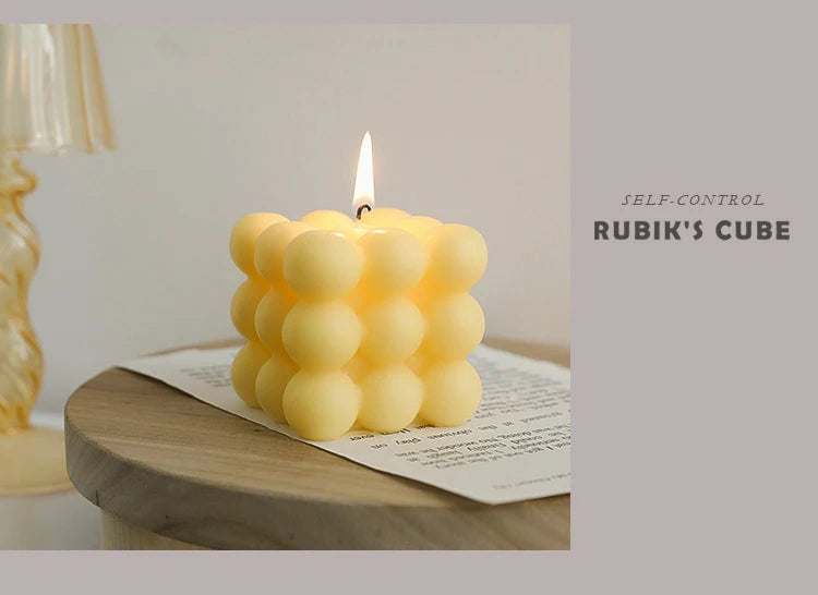 Handmade Soy Bubble Cube Candle