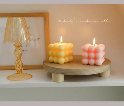 Handmade Soy Bubble Cube Candle