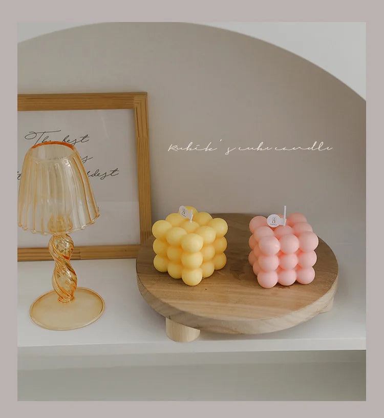 Handmade Soy Bubble Cube Candle