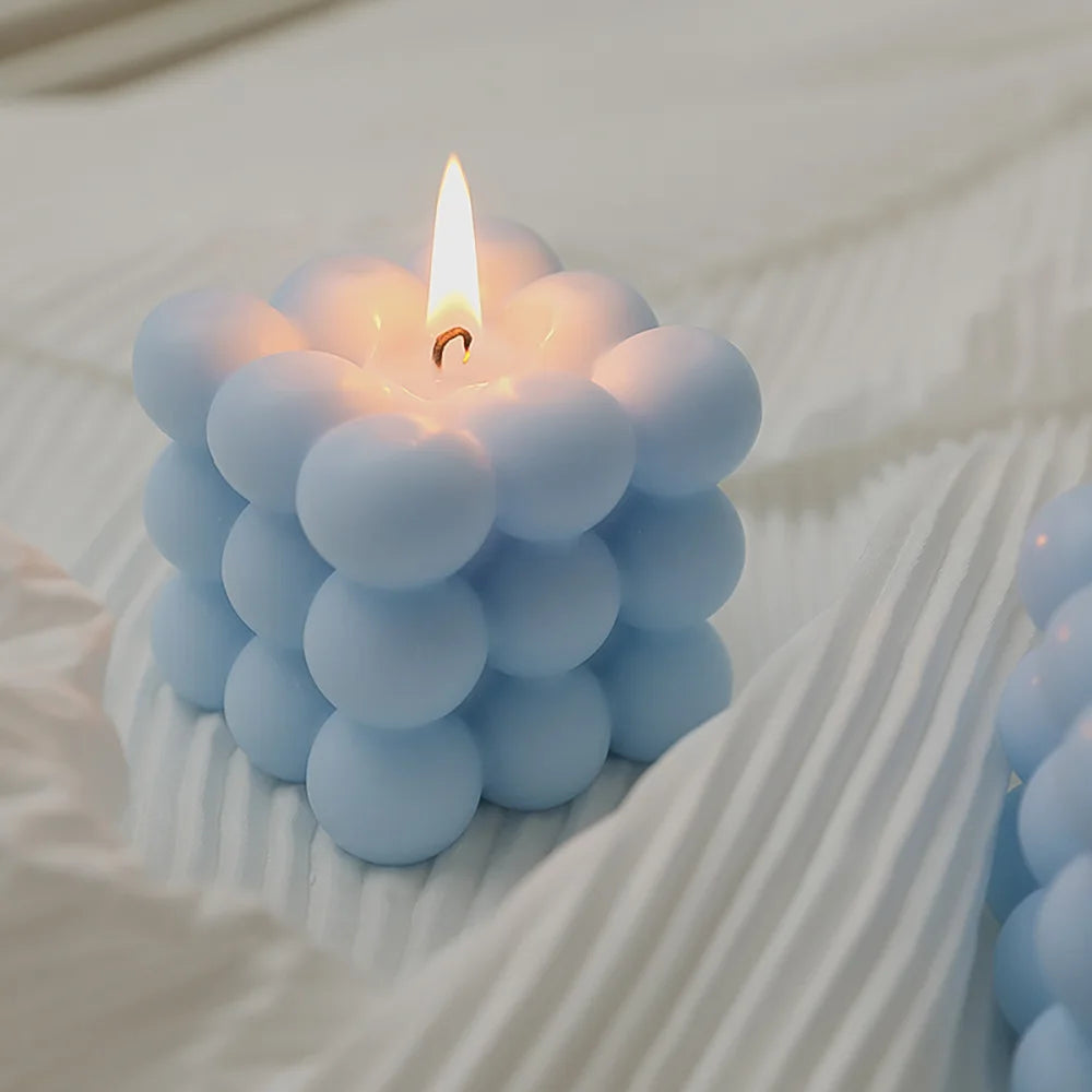 Handmade Soy Bubble Cube Candle