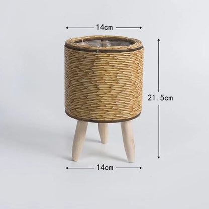 Handmade Vintage Bamboo Rattan Planter