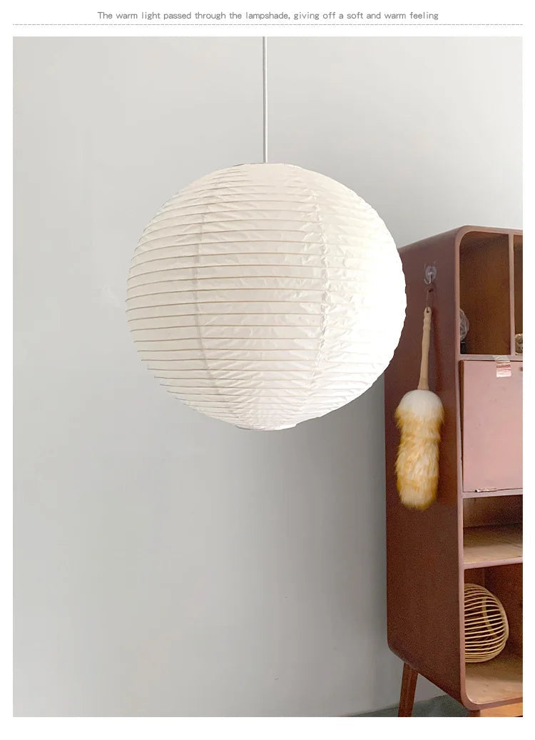 Handmade Vintage Rice Paper Pendant Light