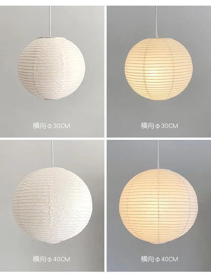 Handmade Vintage Rice Paper Pendant Light