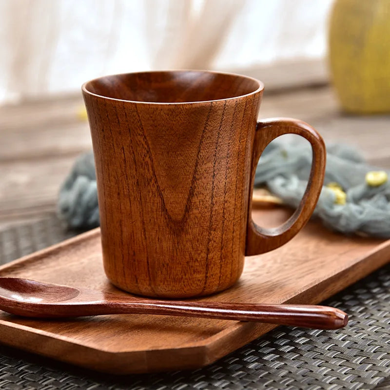 Handmade Wooden Big Belly Mug