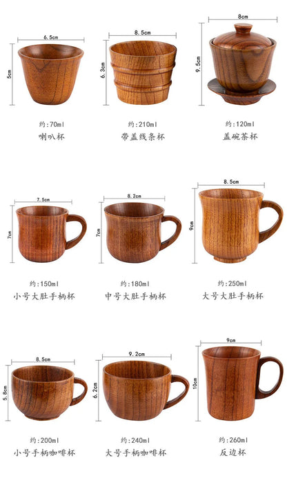 Handmade Wooden Big Belly Mug