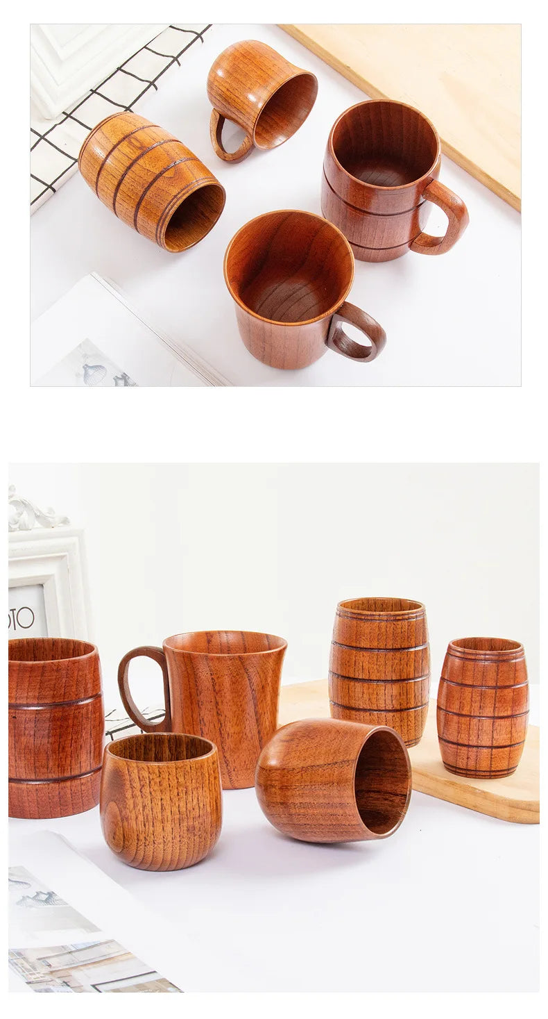 Handmade Wooden Big Belly Mug