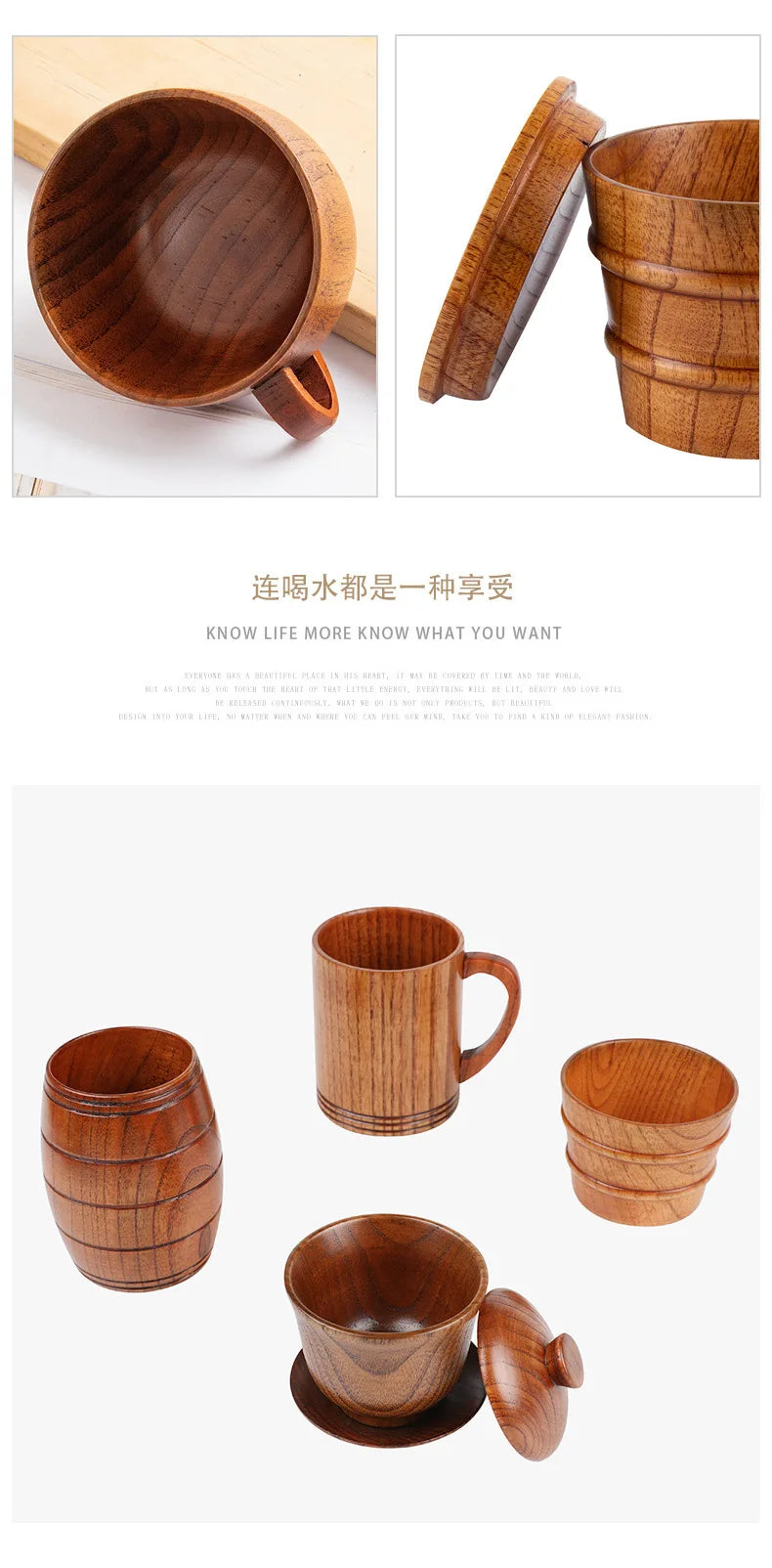 Handmade Wooden Big Belly Mug