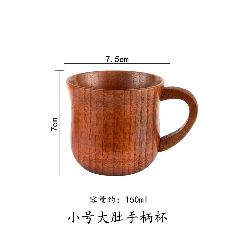 Handmade Wooden Big Belly Mug