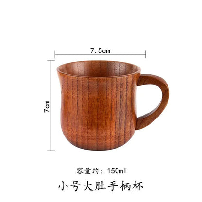 Handmade Wooden Big Belly Mug