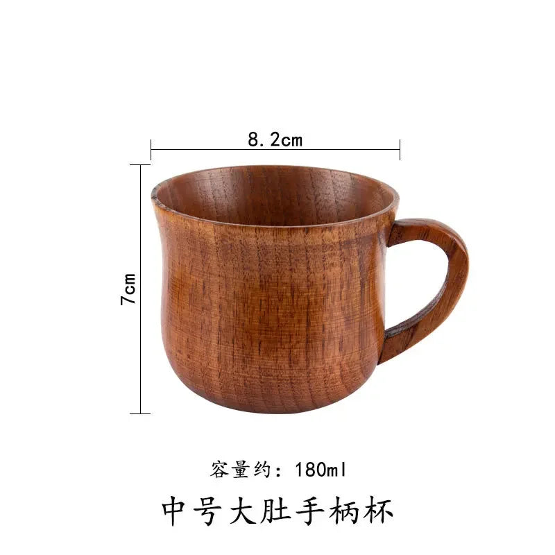 Handmade Wooden Big Belly Mug