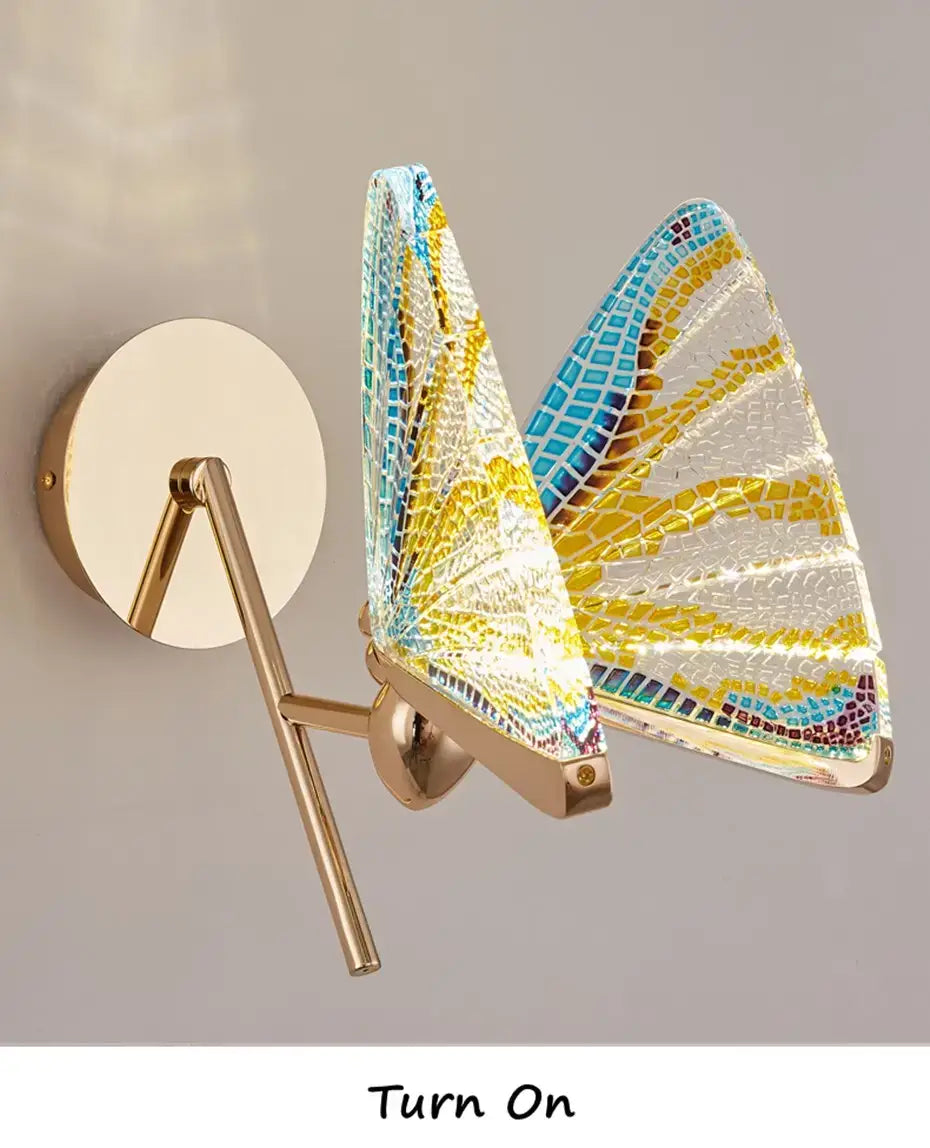 Merve - Nordisches kreatives buntes Schmetterlings-LED-Wandleuchte