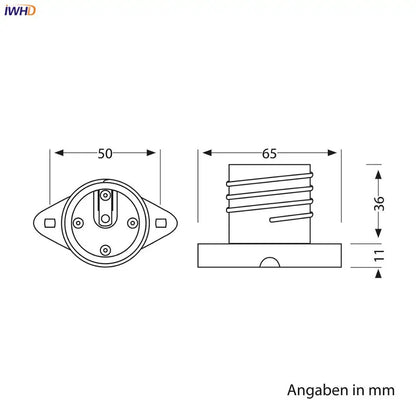DecorBites™ Ceramic E27 Bulb Holder for Table Lamp - Douille Fitting - Homekit